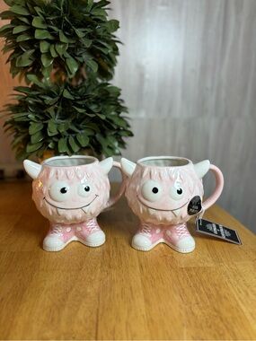 Ceramic novelty mug, Cobwebs and Cauldrons Pink Monster 3D Figural Mug